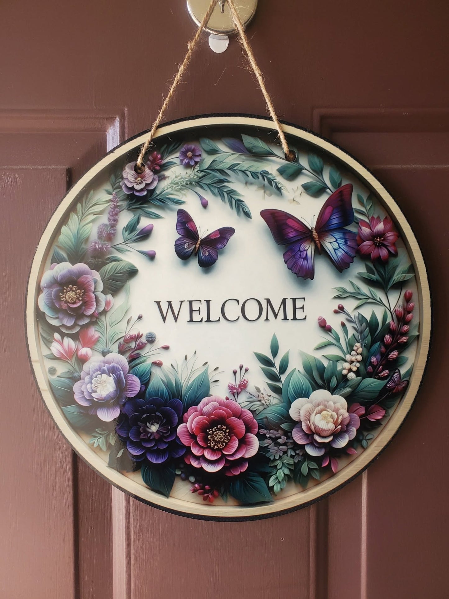 Purple Butterfly Welcome