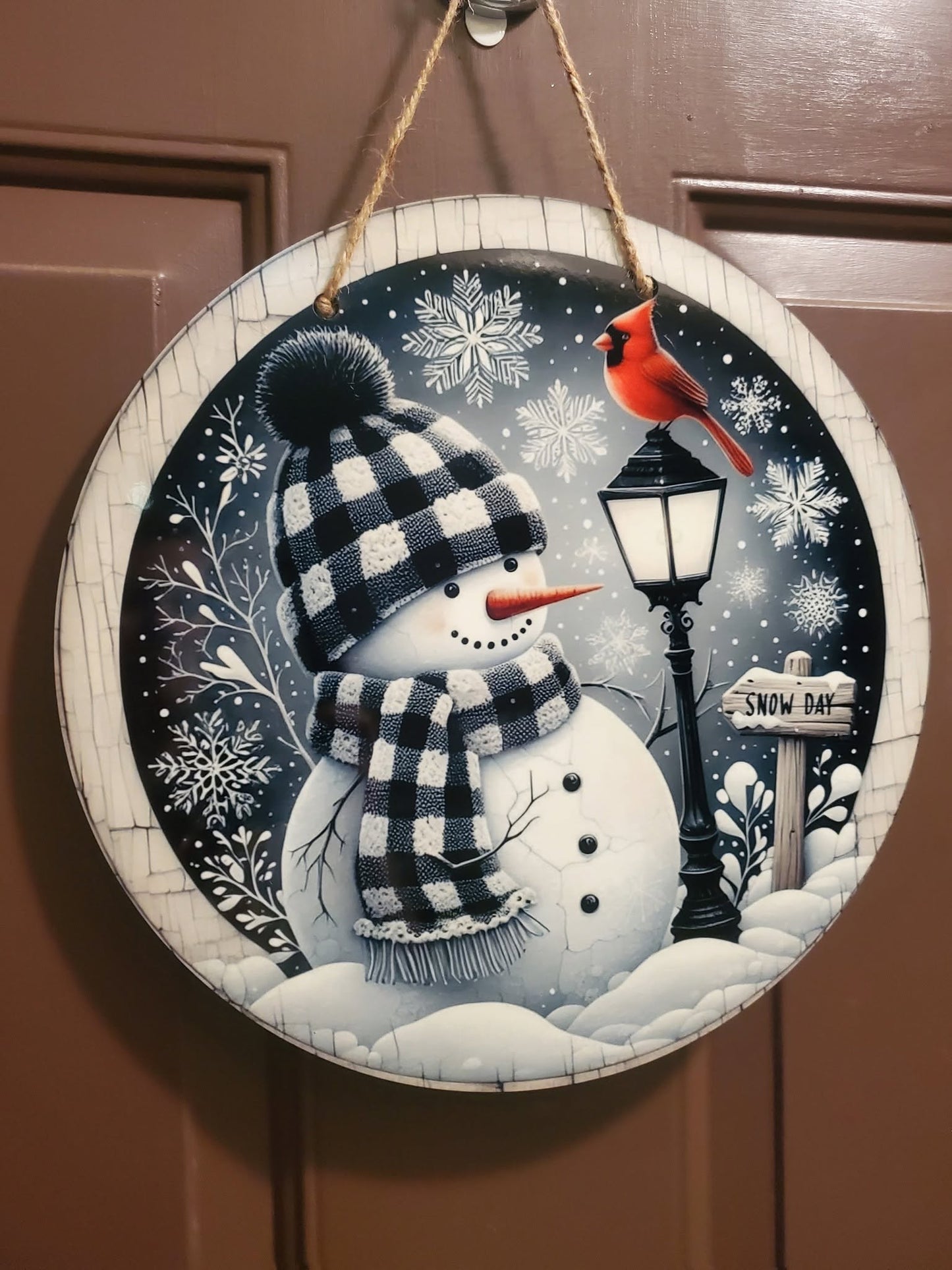 Snowman Black Checkered
