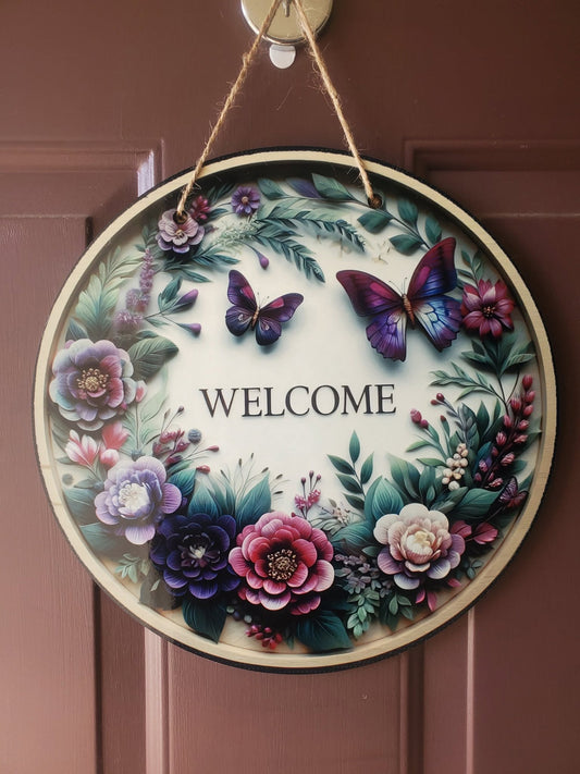 Purple Butterfly Welcome