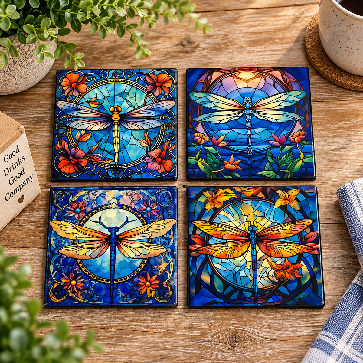 Stained Glass Dragonfly